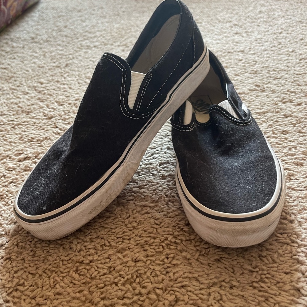 Black Plain Vans